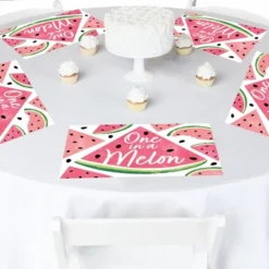 Big Dot Of Happiness Sweet Watermelon - Party Table Decorations - Fruit Party Placemats - Set Of 16