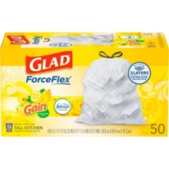 Glad ForceFlex DrawString Trash Bags - Lemon Zest - 13 Gallon - 50ct -Household Cleaning Supplies GUEST b6cbf6fa dcd4 4ecd ad1a 6f23c85e1ab7