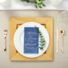 Sparkle And Bash 100 Pack Navy Blue Napkins For Wedding Reception With Gold Foil, Here's To Forever, 3-Ply, 4 X 8 In -Household Cleaning Supplies GUEST b92bfbbd 4fa2 4ca8 b24c 0ff3bec747f3