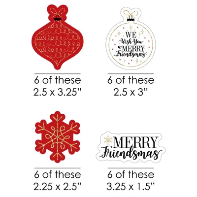 Big Dot Of Happiness Red And Gold Friendsmas - Paper Straw Decor - Friends Christmas Party Striped Decorative Straws - Set Of 24 4 Big Dot Of Happiness Red And Gold Friendsmas - Paper Straw Decor - Friends Christmas Party Striped Decorative Straws - Set Of 24 - Image 2