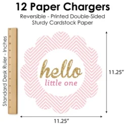 Big Dot Of Happiness Hello Little One - Pink And Gold - Girl Baby Shower Round Table Decorations - Paper Chargers - Place Setting For 12 -Household Cleaning Supplies GUEST baddfc99 ac21 44fc bf03 aec606960e40