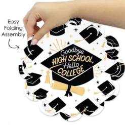 Big Dot Of Happiness Goodbye High School, Hello College - Graduation Party Round Table Decorations - Paper Chargers - Place Setting For 12 -Household Cleaning Supplies GUEST be63a02e 0302 45be b2cd acf5129c4699