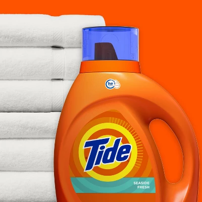 Tide Seaside Fresh HE Compatible Liquid Laundry Detergent - 92 Fl Oz 6 Tide Seaside Fresh HE Compatible Liquid Laundry Detergent - 92 Fl Oz - Image 4