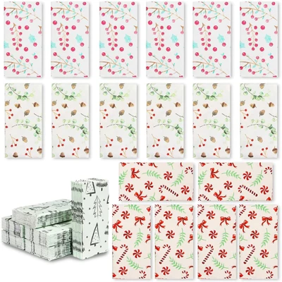 Sparkle And Bash 24 Pack Holiday Pocket Tissues, Christmas Party Favors, Travel Size Wipes In 4 Designs 5 Sparkle And Bash 24 Pack Holiday Pocket Tissues, Christmas Party Favors, Travel Size Wipes In 4 Designs - Image 3