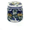 Blue Rose Polish Pottery Pansies Small Jar