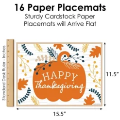 Big Dot Of Happiness Happy Thanksgiving - Party Table Decorations - Fall Harvest Party Placemats - Set Of 16 -Household Cleaning Supplies GUEST c57d5a9d 36ca 4825 a90b 1a111810dee0