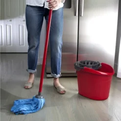 O-Cedar Microfiber Cloth Mop & QuickWring Bucket System With 1 Extra Refill -Household Cleaning Supplies GUEST c5f5c251 b3e8 482b 822c d876a7b38eee