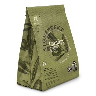 Grab Green Stoneworks Laundry Detergent Pods, Olive Leaf Scent 3 Grab Green Stoneworks Laundry Detergent Pods, Olive Leaf Scent