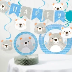 Creative Converting 48ct Bear Print 1st Birthday Disposable Napkins 7 Creative Converting 48ct Bear Print 1st Birthday Disposable Napkins -Household Cleaning Supplies GUEST c84a1980 daa7 43cb 9298 0023c4e1fc33