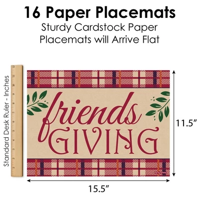 Big Dot Of Happiness Friends Thanksgiving Feast - Party Table Decorations - Friendsgiving Party Placemats - Set Of 16 5 Big Dot Of Happiness Friends Thanksgiving Feast - Party Table Decorations - Friendsgiving Party Placemats - Set Of 16 - Image 3