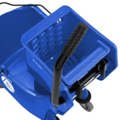 Dryser Commercial Janitorial Cleaning Cart On Wheels With Shelves And Vinyl Bag & Commercial Mop Bucket With Side Press Wringer, 26 Qt. Blue -Household Cleaning Supplies GUEST c903d993 8e90 48de 8ed2 ec75e76b811e