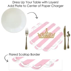 Big Dot Of Happiness Little Princess Crown Princess Baby Shower Or Birthday Party Round Table Decorations - Paper Chargers - Place Setting For 12 -Household Cleaning Supplies GUEST ca1068a8 bc90 42b1 872d de2f745b95ca