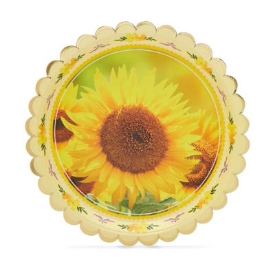 Blue Panda 48 Pack Yellow Sunflower Paper Plates For Birthday Party Supplies, Floral Baby Shower Decorations, 9 In 4 Blue Panda 48 Pack Yellow Sunflower Paper Plates For Birthday Party Supplies, Floral Baby Shower Decorations, 9 In - Image 2