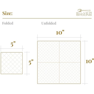 Silver Spoons Quilted Linen Look Napkins For Events 4 Silver Spoons Quilted Linen Look Napkins For Events - Image 2