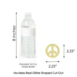 Big Dot Of Happiness Gold Glitter Peace Sign Party Straws - No-Mess Real Gold Glitter Cut-Outs & Decorative 60's Hippie Party Paper Straws - Set Of 24 -Household Cleaning Supplies GUEST d2099e6e 3c34 4e07 8881 e29e9ad842de