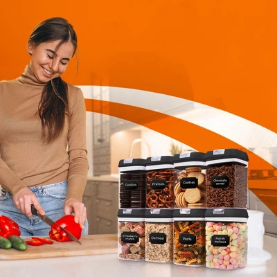 Cheer Collection Set Of 8 28oz Airtight Food Storage Containers 5 Cheer Collection Set Of 8 28oz Airtight Food Storage Containers - Image 4