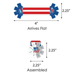 Big Dot Of Happiness Firecracker 4th Of July - Red, White And Royal Blue Party Paper Napkin Holder - Napkin Rings - Set Of 24 -Household Cleaning Supplies GUEST d5f538e0 bd04 47bc a93a 1fb6c8af14c8