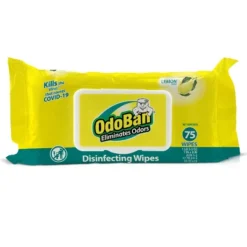 OdoBan Disinfectant And Odor Eliminating Wipes, Air Freshener, Package Of 75 Wipes, Lemon Scent -Household Cleaning Supplies GUEST d627a207 cff4 4ef1 9163 830242c8aa3a