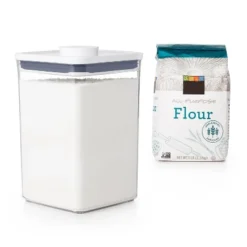 OXO POP 4.4qt Plastic Big Square Airtight Food Storage Container Clear