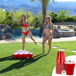 GoBig Giant 110 Oz Red Party Cup 24 Pack With 4 XL Pong Balls - 24 Giant Cups For Beer Pong, Flip Cup Or Novelty Use -Household Cleaning Supplies GUEST d7015f93 359b 4a19 9cb7 a0758f720d58