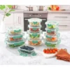 JoyJolt 24 Piece Fluted Glass Food Storage Containers With Leakproof Lids Set - Green -Household Cleaning Supplies GUEST dabe4010 bebb 4242 8dfc ae8d48fcd9f1