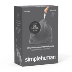 Simplehuman Odorsorb Tall Kitchen Liner Rollpack Trash Bags -Household Cleaning Supplies GUEST dca9c475 b7bc 4ebf a48b e3c548a09144