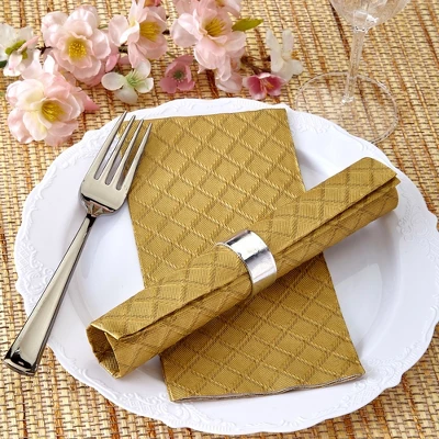 Silver Spoons Quilted Linen Look Napkins For Events 6 Silver Spoons Quilted Linen Look Napkins For Events - Image 4