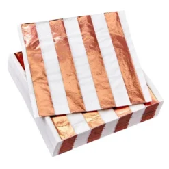 Silver Spoons Disposable Napkins For Events, Stripe Beverage Napkins, 36 PC -Household Cleaning Supplies GUEST dfc5a59d 250d 41ba adc8 59d5dd02e2cf