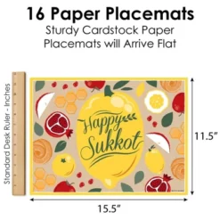 Big Dot Of Happiness Sukkot - Party Table Decorations - Sukkah Placemats - Set Of 16 -Household Cleaning Supplies GUEST e4e7df88 a800 477d 8b0e f6a7d8bd2ea9