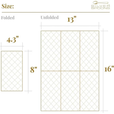 Silver Spoons Quilted Linen Look Napkins For Events 7 Silver Spoons Quilted Linen Look Napkins For Events - Image 5