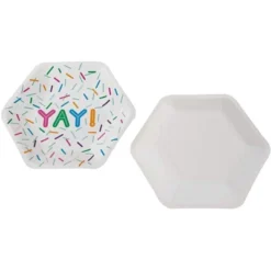 Blue Panda Disposable Plates - 24-Count Paper Plates, Hexagon Plates, Kids Birthday Party Supplies, 9x8 Inches -Household Cleaning Supplies GUEST e9918400 ac75 45a5 b0ef 16ce94d30f87