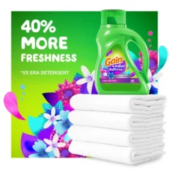 Gain + Odor Defense Super Fresh Blast Scent HE Compatible Liquid Laundry Detergent -Household Cleaning Supplies GUEST ea09c6f0 39fe 48dd a426 fb004563ede7