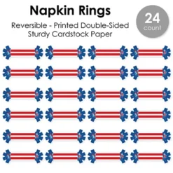 Big Dot Of Happiness Firecracker 4th Of July - Red, White And Royal Blue Party Paper Napkin Holder - Napkin Rings - Set Of 24 -Household Cleaning Supplies GUEST eca8fde7 dbec 4eac 8790 20716fbc6874