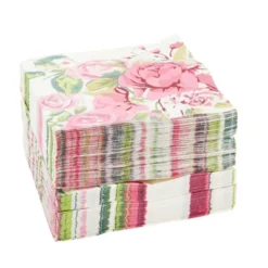 Blue Panda 150 Pack Pink Floral Paper Napkins For Bridal Shower, Birthday, Spring Tea Party, 6.5 In -Household Cleaning Supplies GUEST eeb6f623 ffba 4176 a0c4 c681211e9907