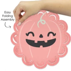 Big Dot Of Happiness Pastel Halloween - Pink Pumpkin Party Round Table Decorations - Paper Chargers - Place Setting For 12 -Household Cleaning Supplies GUEST ef7cd153 3d93 443d 8ed6 0f03bc75fd09