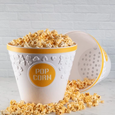 Hutzler Popcorn Buckets, Set Of 2, Yellow 4 Hutzler Popcorn Buckets, Set Of 2, Yellow - Image 2