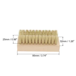 Unique Bargains Canvas Sneakers Handheld Shoes Cleaning Scrub Brush Beige 1 Pc