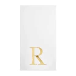 Sparkle And Bash 100 Pack Gold Foil Initial Letter R White Monogrammed Paper Napkins For Wedding Reception, Table Decorations, 4 X 8 In 14 Sparkle And Bash 100 Pack Gold Foil Initial Letter R White Monogrammed Paper Napkins For Wedding Reception, Table Decorations, 4 X 8 In -Household Cleaning Supplies GUEST f5539448 a82f 4061 ab94 1300ac20d3f0