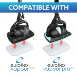 Euroflex Vapour 3 Ply Microfiber Floor Replacement Cleaning Pads 2-Pack (RPL-FLOORPAD)