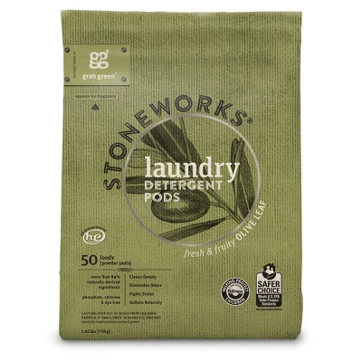 Grab Green Stoneworks Laundry Detergent Pods, Olive Leaf Scent 9 Grab Green Stoneworks Laundry Detergent Pods, Olive Leaf Scent - Image 7